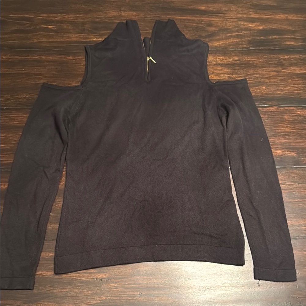 Donna Karan Women’s Black Cold Shoulder Sweater Size Medium